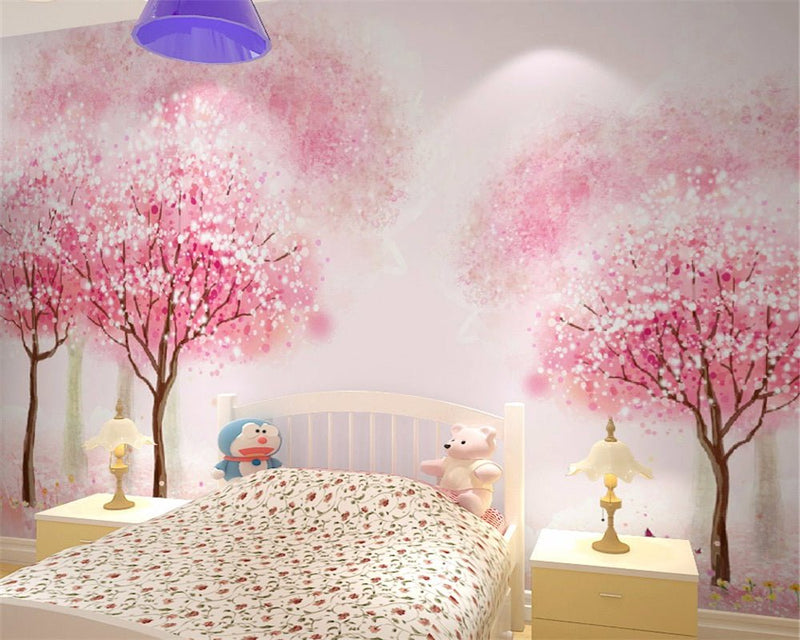 Papier Peint Japonais Rose — intissé mat premium