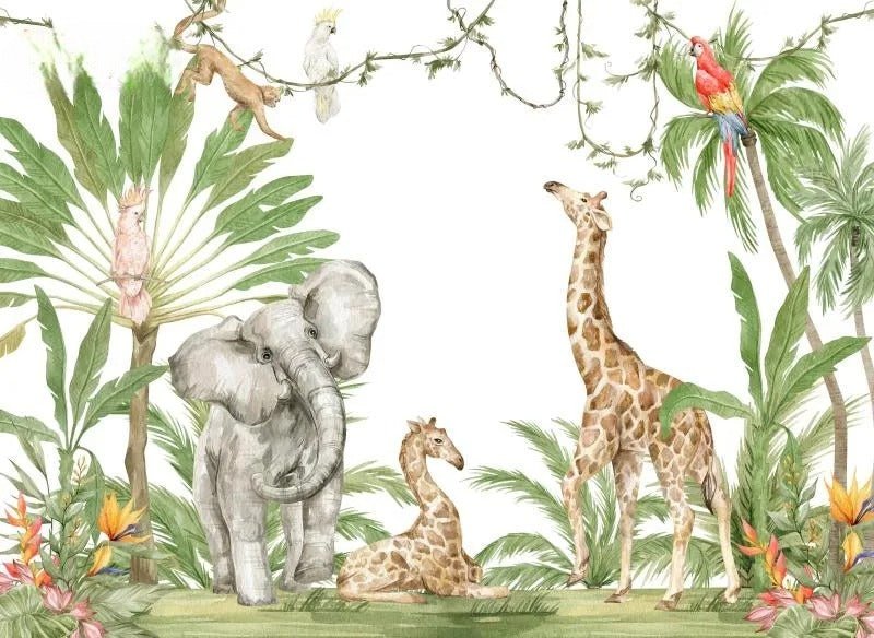 Papier Peint Jungle Bébé — autocollant