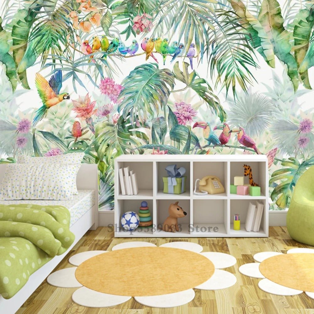 Papier peint jungle couloir - motif