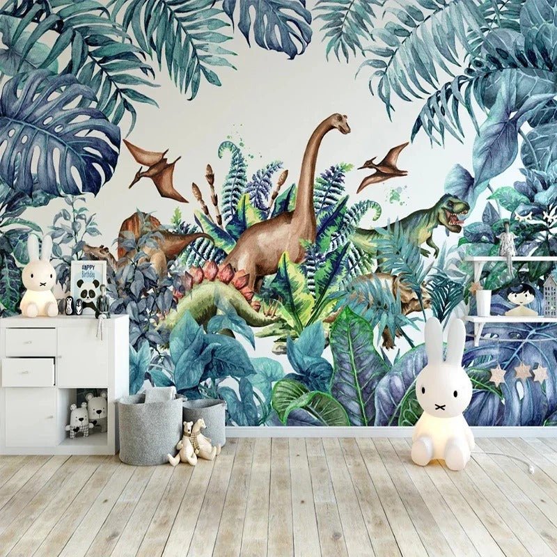 Papier Peint Jungle Dinosaure - Papierpeint-panoramique.fr