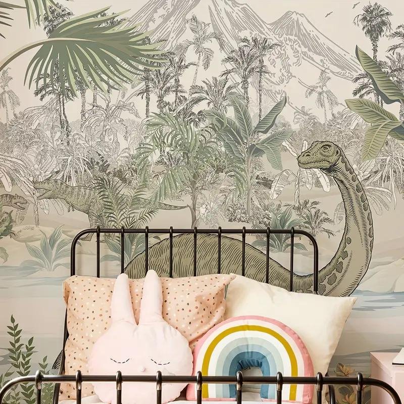 Papier Peint Jungle Dinosaure — intissé mat premium