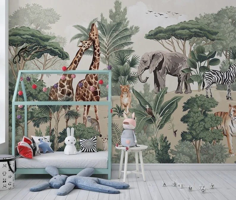 Papier Peint Jungle Enfant — intissé mat premium