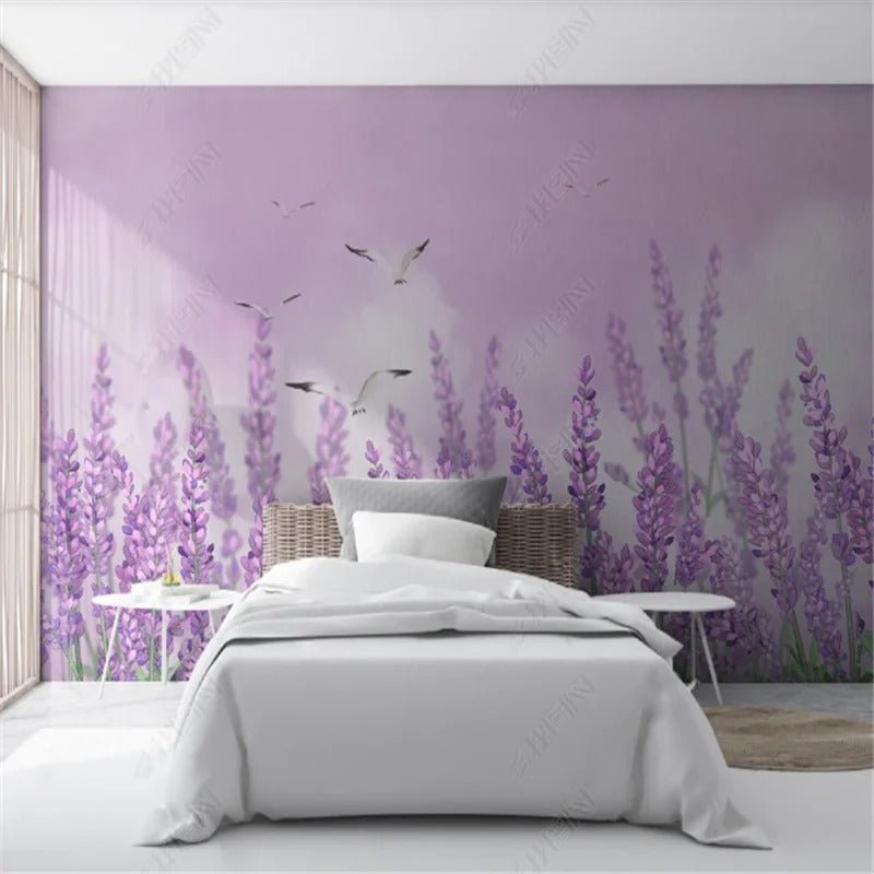 Papier peint lavande - motif
