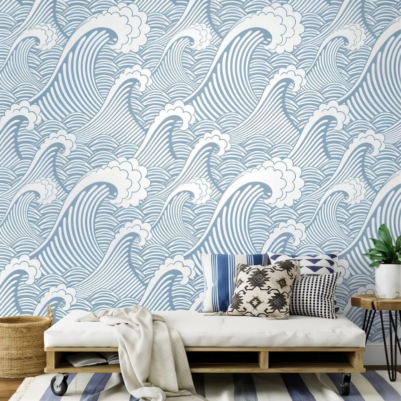 Papier peint motif de vagues - Papierpeint - panoramique.fr