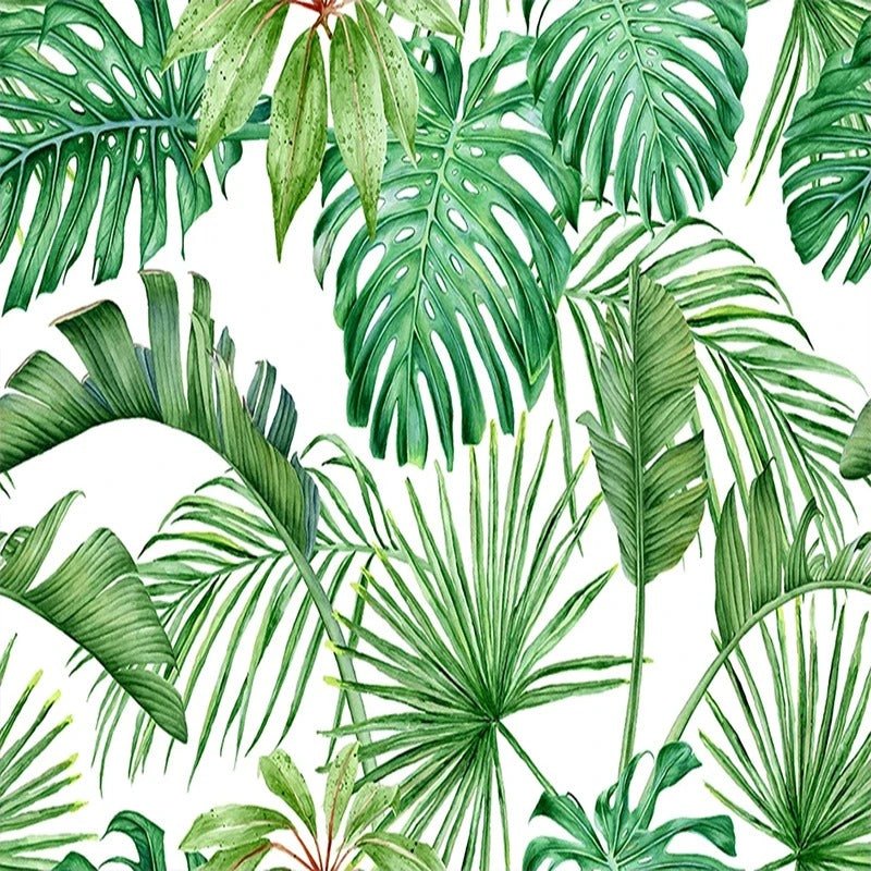 Papier peint motif feuillage — autocollant