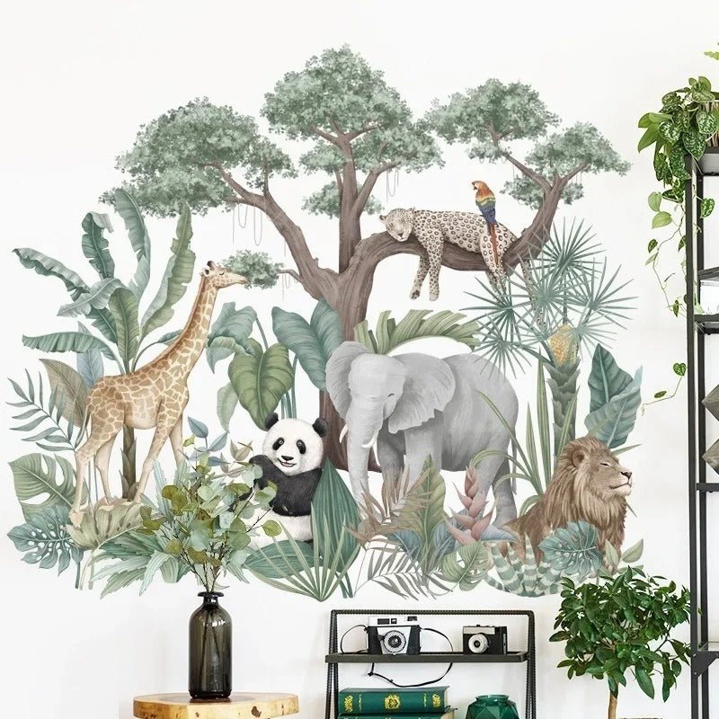 Papier peint motif savane — autocollant