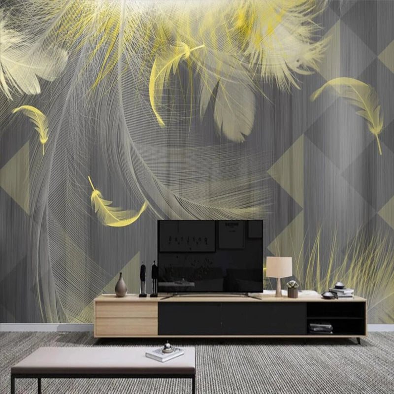 Papier Peint Noir Blanc Et Doré — intissé mat premium
