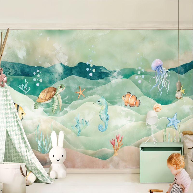Papier peint océan bébé — autocollant