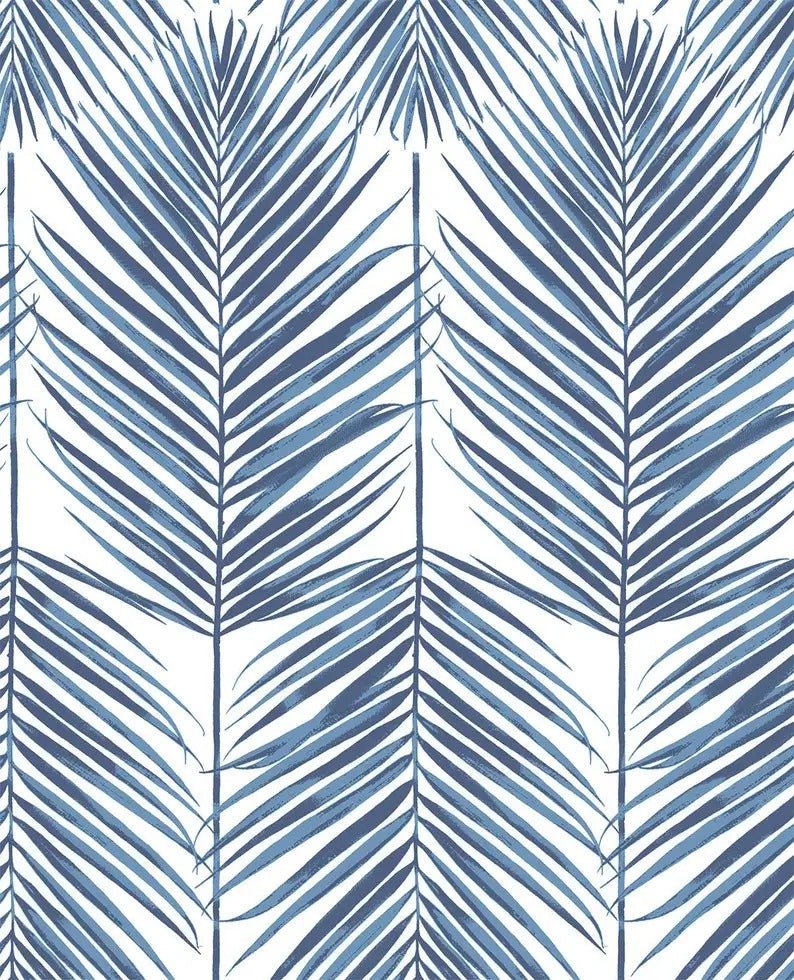 Papier peint palmier bleu — autocollant