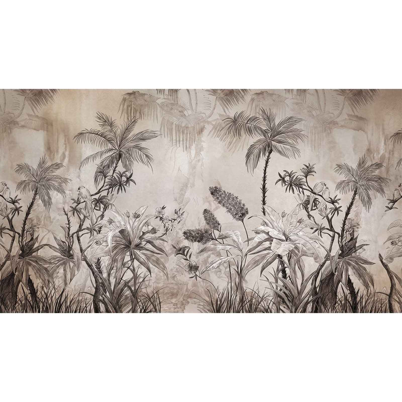 Papier peint palmier gris — autocollant