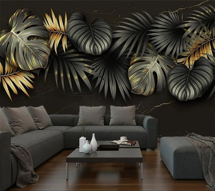Papier peint palmier noir - Papierpeint-panoramique.fr