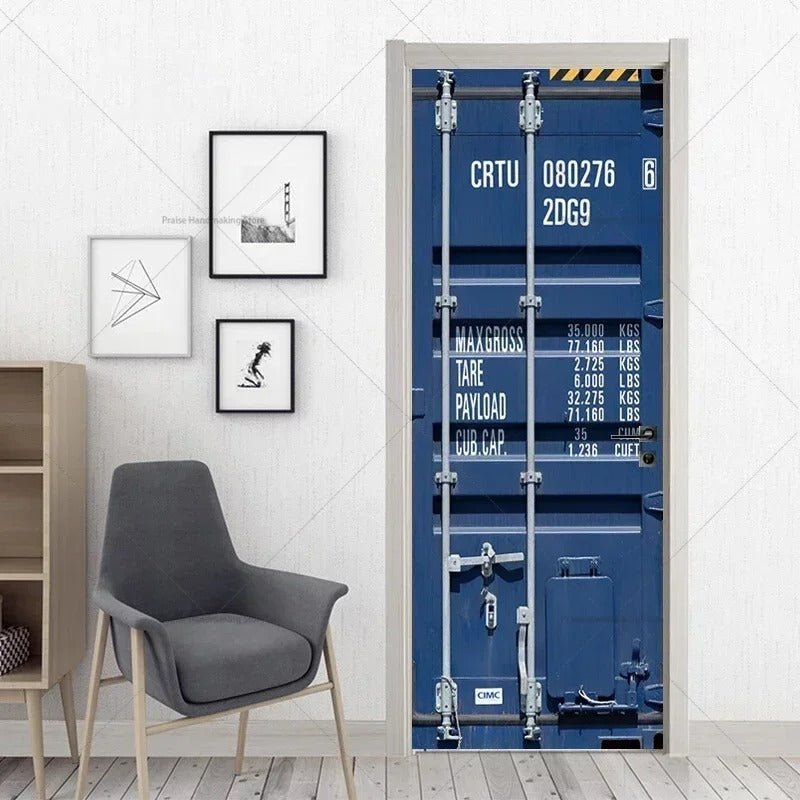 Papier peint porte industriel - motif