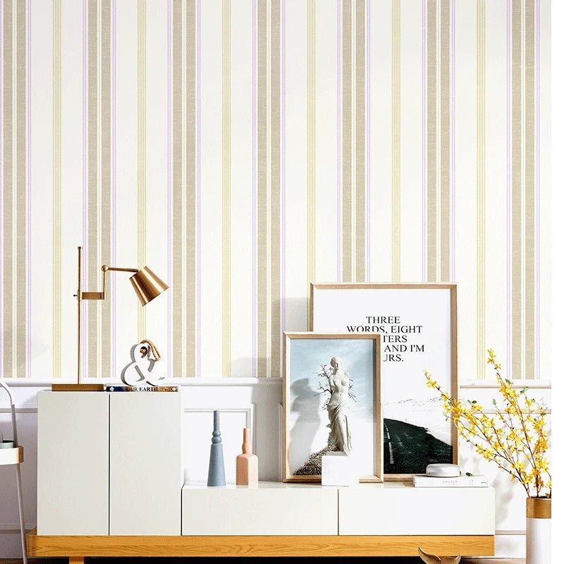 Papier peint rayures couloir - motif