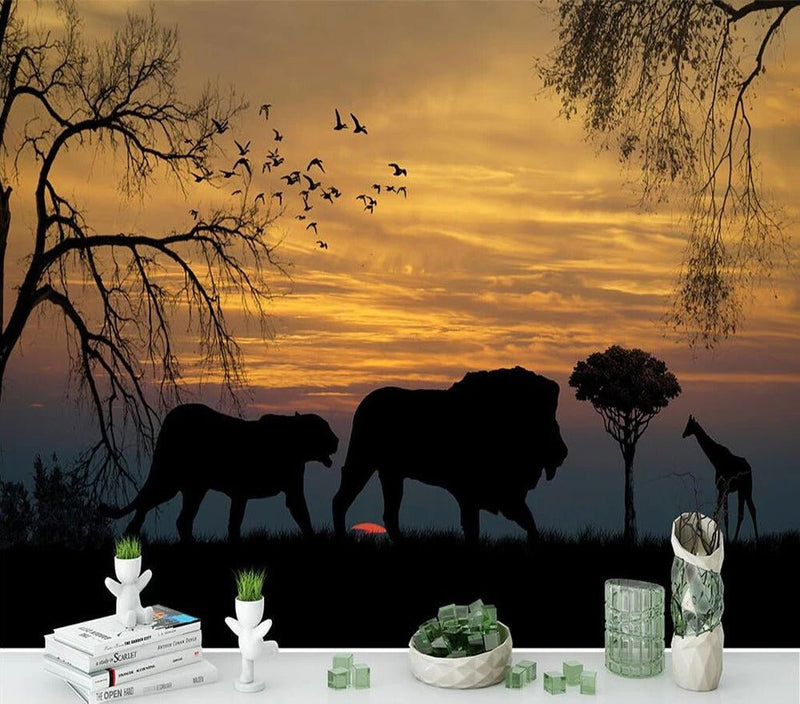 Papier peint savane africaine — autocollant