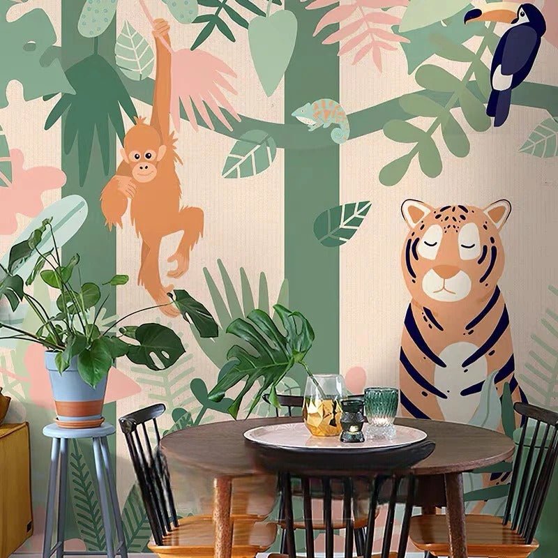 Papier peint savane jungle — autocollant