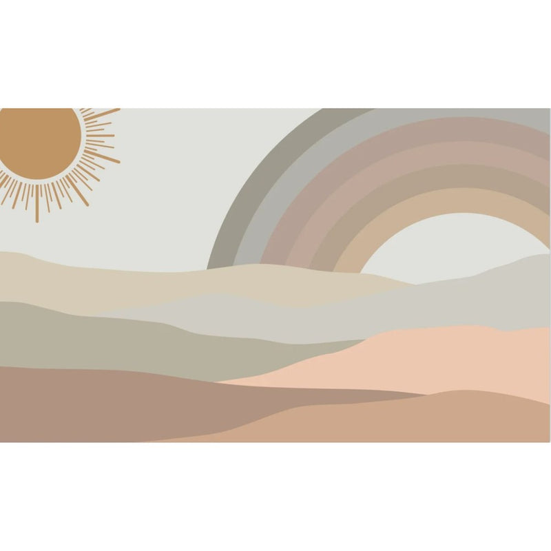 Papier peint tapisserie arc-en-ciel dégradé terracotta — autocollant