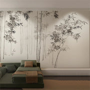 Papier peint tapisserie bambou pour salle de bain - Papierpeint - panoramique.fr