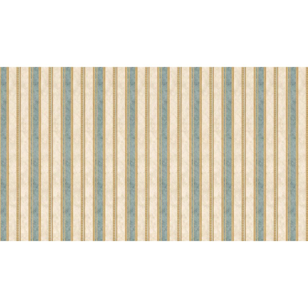 Papier peint tapisserie baroque à rayures et ornements beige - motif