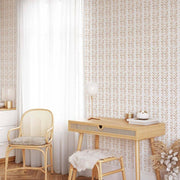 Papier peint tapisserie bohème chic terracotta - Papierpeint - panoramique.fr