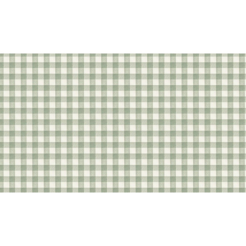 Papier peint tapisserie carreaux vichy vert campagne — autocollant