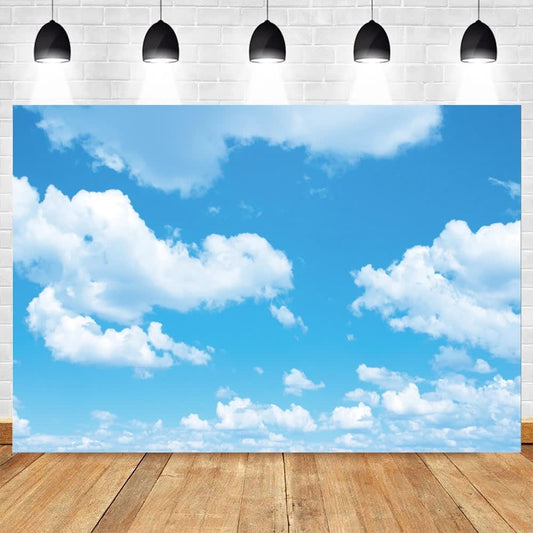 Papier peint tapisserie ciel et nuages blancs - Papierpeint - panoramique.fr
