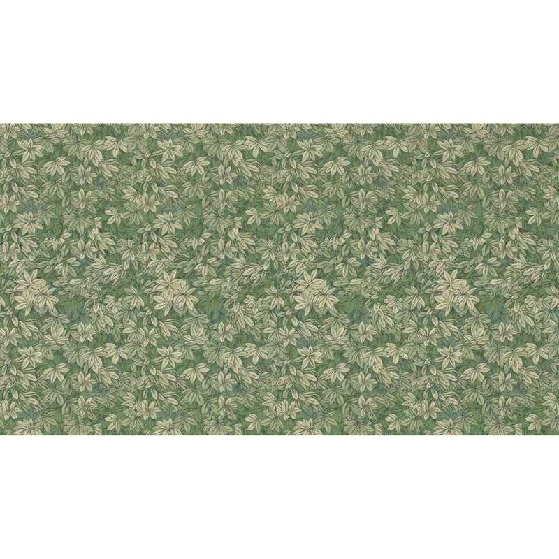 Papier peint tapisserie feuillage vert sauge — autocollant