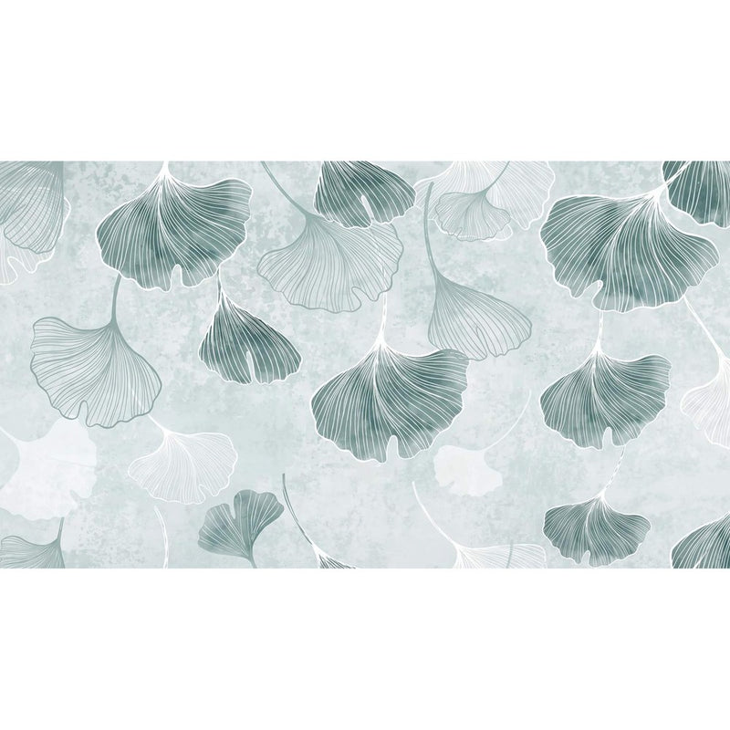 Papier peint tapisserie feuilles de ginkgo raffinées — autocollant