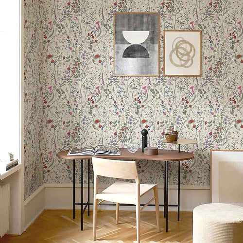 Papier peint tapisserie fleuri liberty vintage - Papierpeint - panoramique.fr