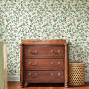 Papier peint tapisserie fleuri vintage anglais cottage - Papierpeint - panoramique.fr