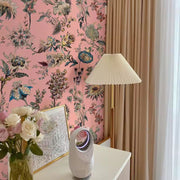 Papier peint tapisserie fleuri vintage rose rétro - Papierpeint - panoramique.fr