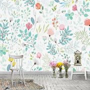 Papier peint tapisserie fleurs et feuillages chambre bébé - Papierpeint - panoramique.fr