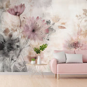 Papier peint tapisserie fleurs géantes aquarelle - Papierpeint - panoramique.fr