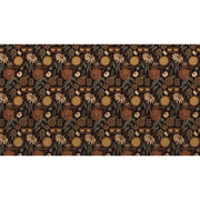 Papier peint tapisserie fleurs marron vintage - Papierpeint - panoramique.fr