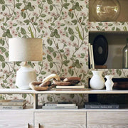 Papier peint tapisserie fleurs style vintage champêtre - Papierpeint - panoramique.fr
