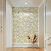 Papier peint tapisserie fleurs vert sauge et blanc - Papierpeint - panoramique.fr