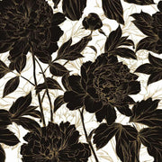 Papier peint tapisserie floral noir et or - Papierpeint - panoramique.fr