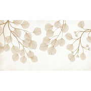 Papier peint tapisserie ginkgo beige apaisant - Papierpeint - panoramique.fr