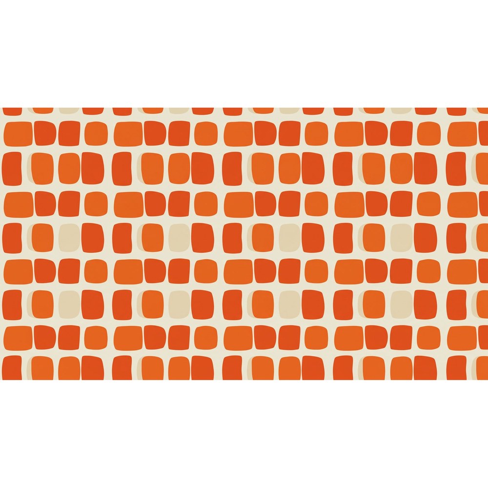 Papier peint tapisserie graphique terracotta - motif