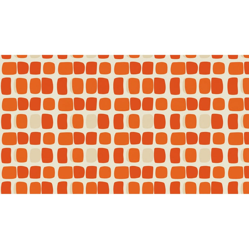 Papier peint tapisserie graphique terracotta — autocollant