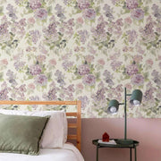 Papier peint tapisserie grosses fleurs vintage rétro - Papierpeint - panoramique.fr