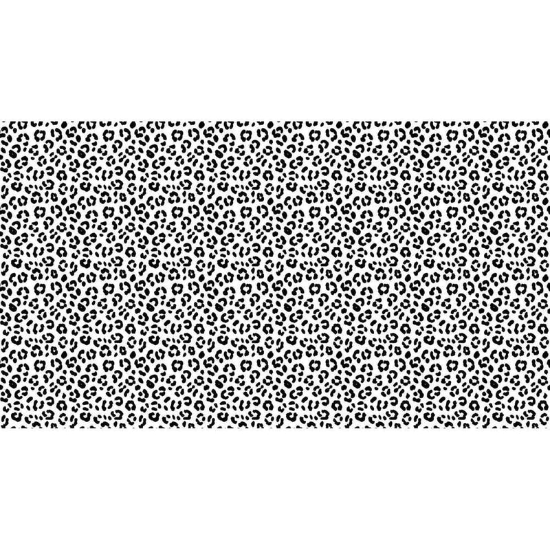 Papier peint tapisserie léopard noir et blanc minimaliste — autocollant