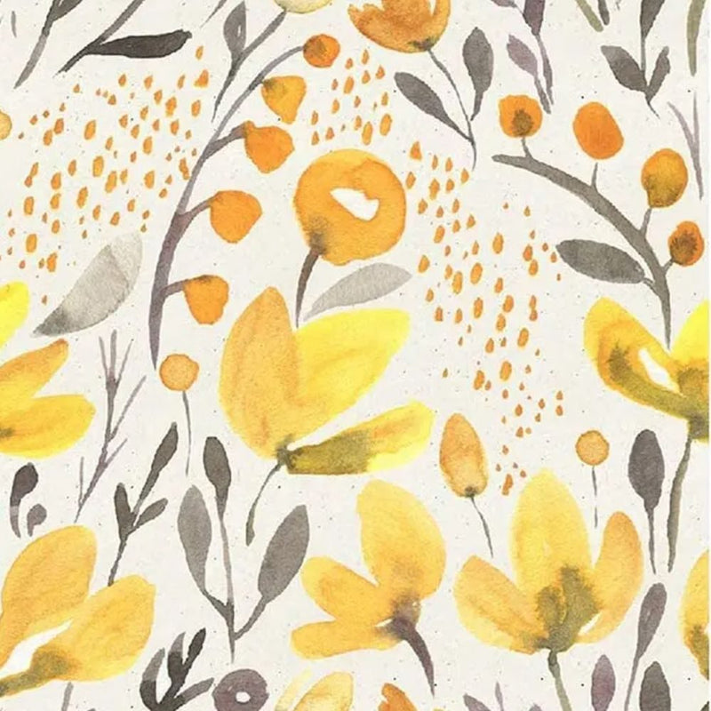 Papier peint tapisserie liberty jaune solaire — autocollant