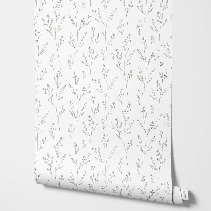Papier peint tapisserie liberty noir et blanc — autocollant