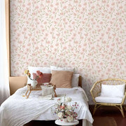 Papier peint tapisserie liberty rose poudré - Papierpeint - panoramique.fr
