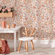 Papier peint tapisserie liberty rose et taupe - Papierpeint - panoramique.fr