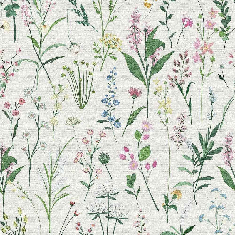Papier peint tapisserie liberty vert végétal — autocollant