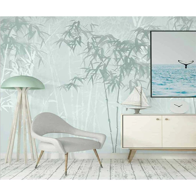 Papier peint tapisserie motif bambou régulier — autocollant