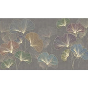 Papier peint tapisserie motif ginkgo biloba botanique - Papierpeint - panoramique.fr