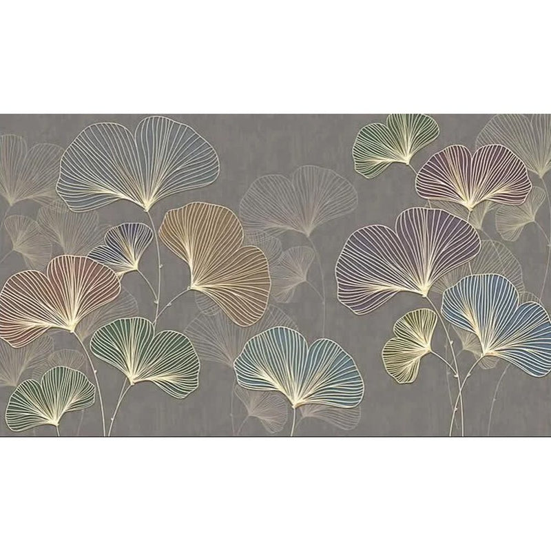 Papier peint tapisserie motif ginkgo biloba botanique — autocollant