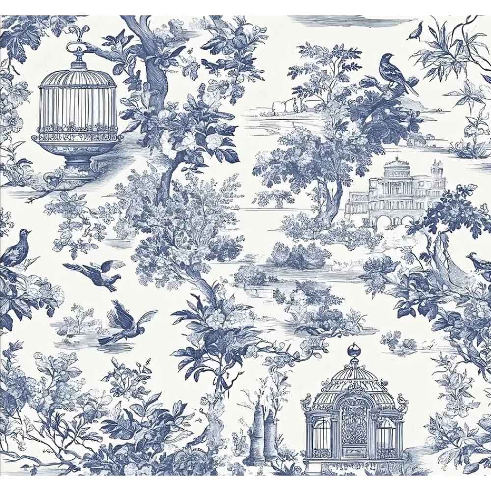 Papier peint tapisserie motif toile de Jouy classique - motif